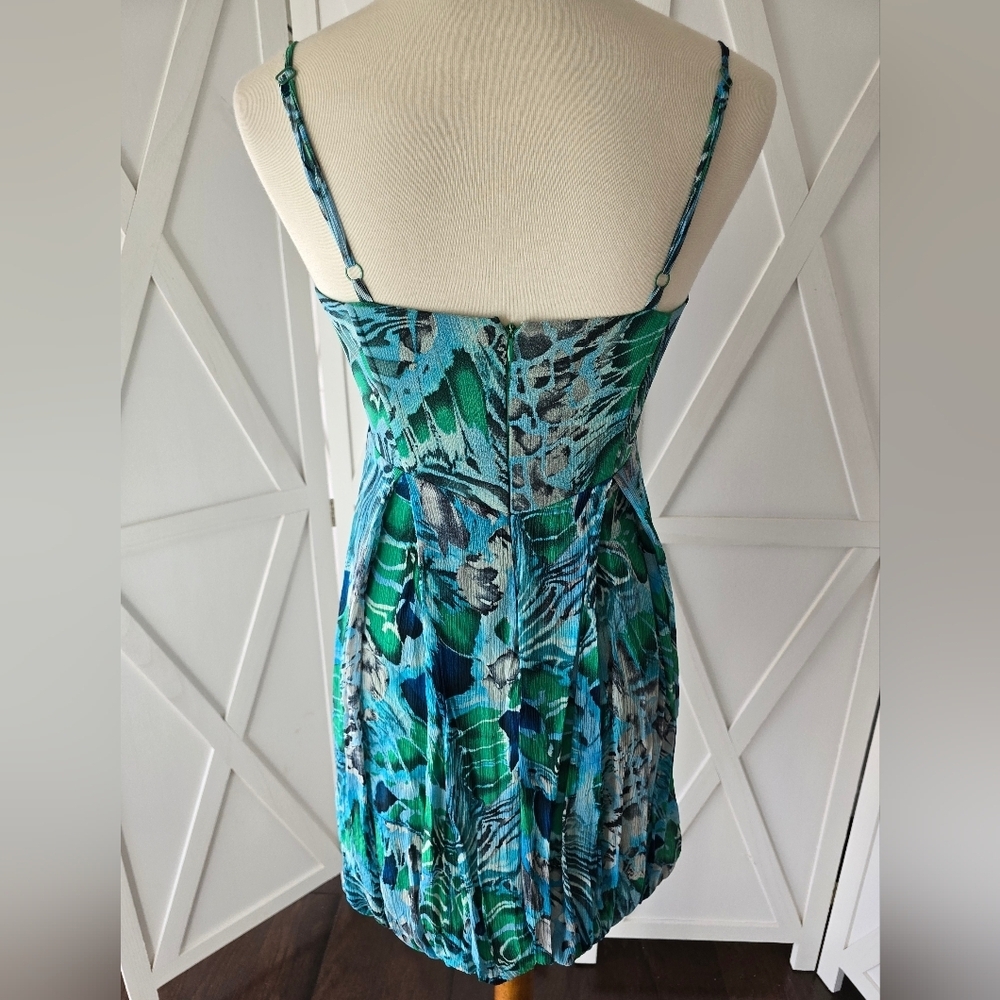 Vintage Marciano Silk Bubble Hem Mini Strappy Dress - Picture 8 of 12